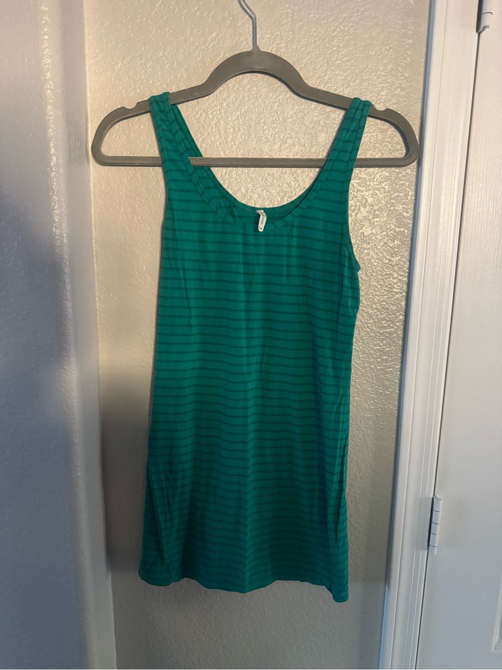 Splendid Layers Green Striped Tank Top